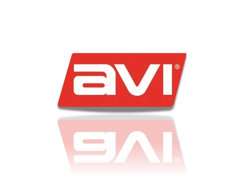 Logo oficial de AVI Electronic, especialistas en accionamientos electrónicos de potencia para minería e industria.